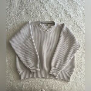 Vintage G.H. Bass & Co Cream Chunky Knit Sweater